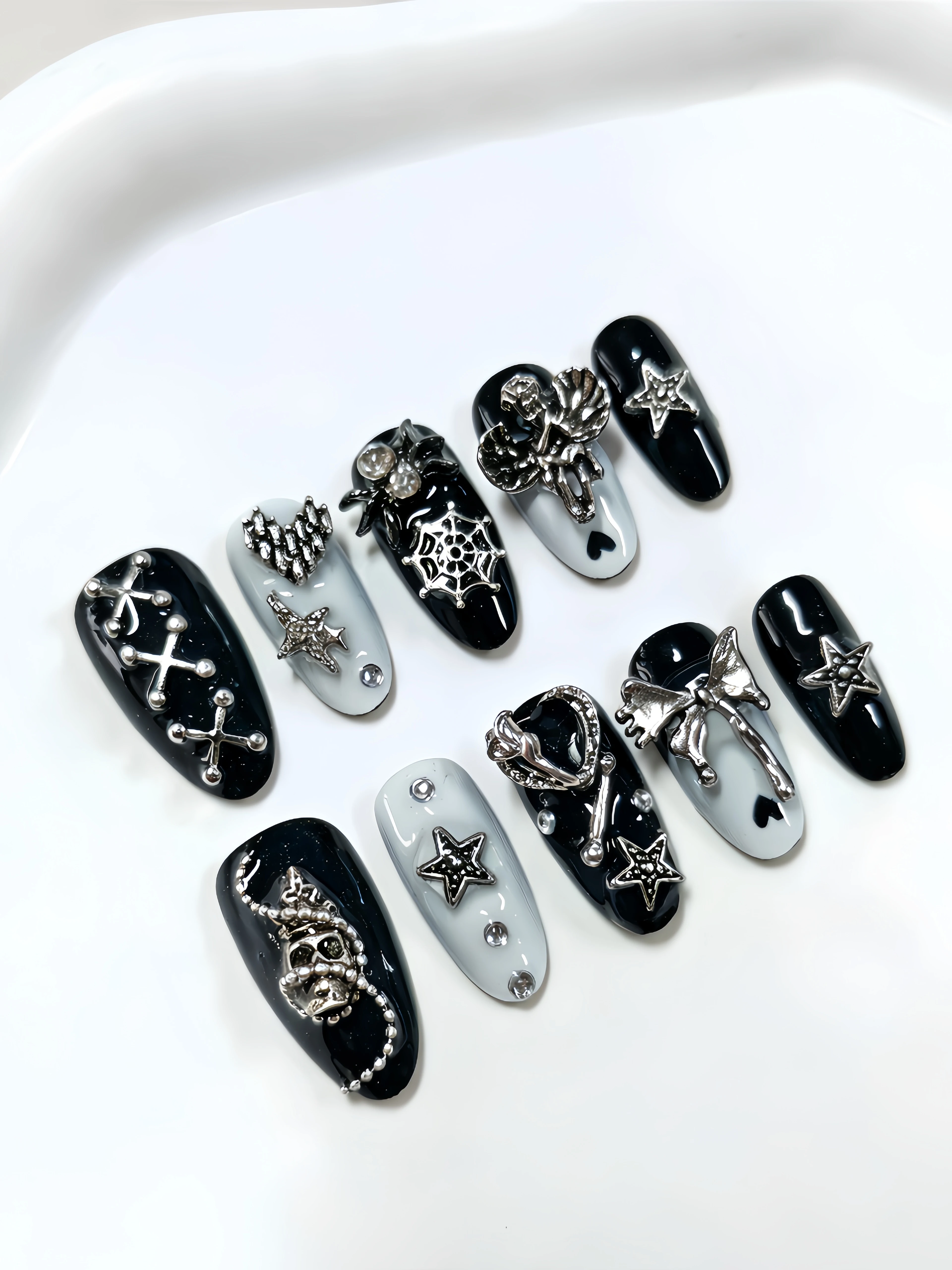 10 Uñas Postizas en Forma de A - Nail Art Foto reseña y precio
