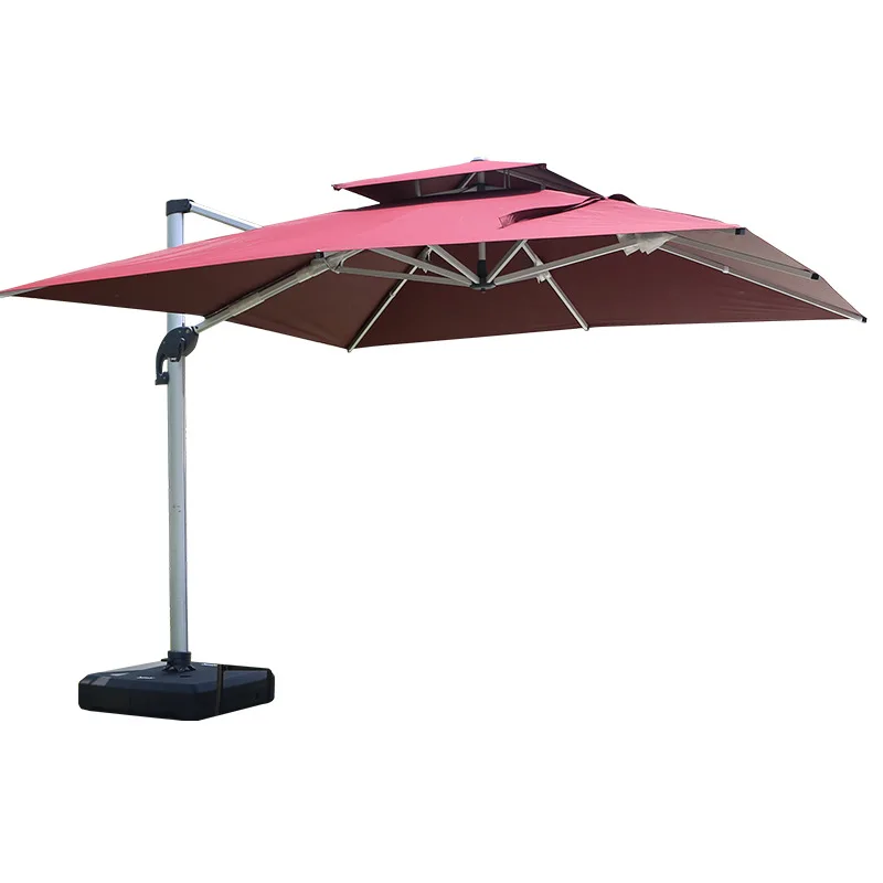 Outdoor courtyard garden shading four corners leisure Roman umbrella