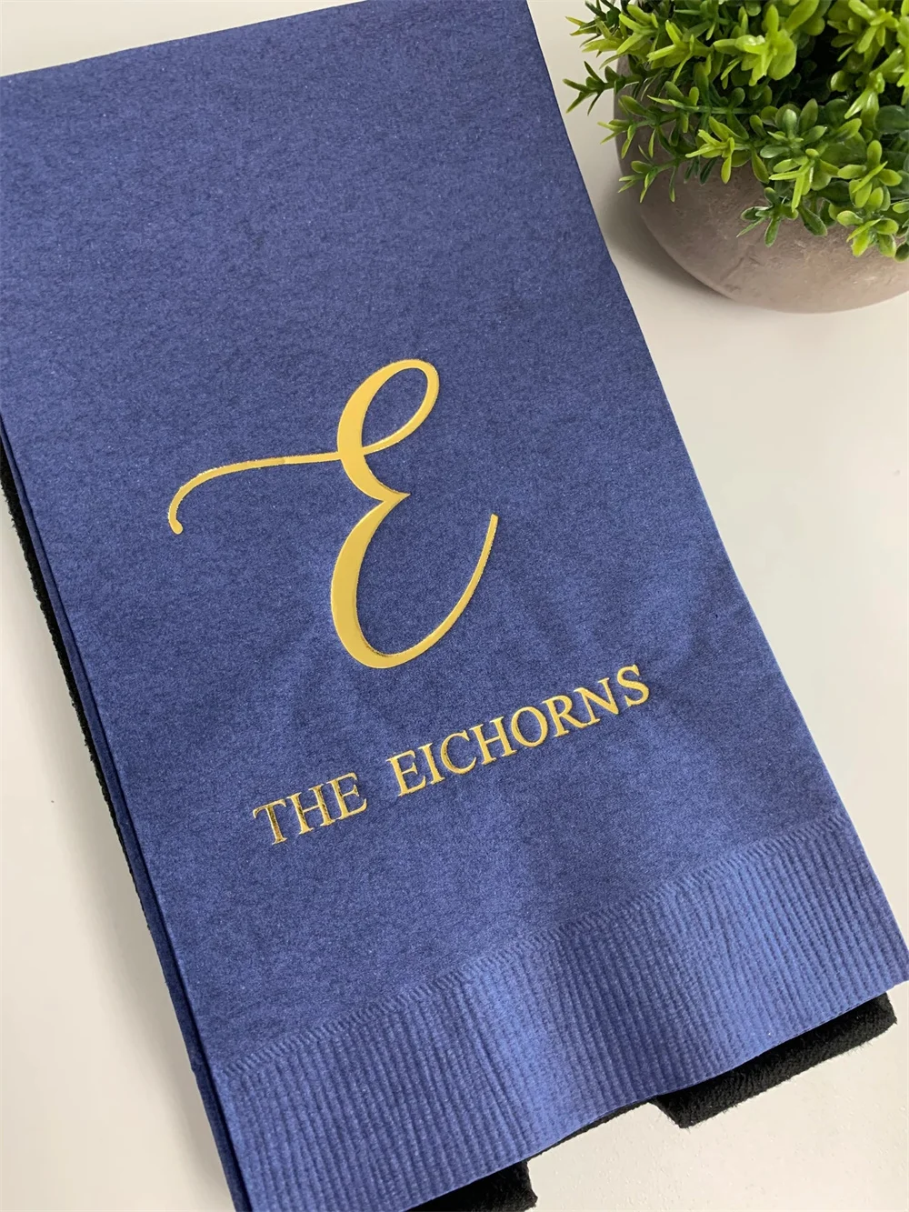 50PCS Personalized Guest Towels Dinner Napkins Wedding Hostess Gift Monogram Monogrammed Custom Printed Paper Hand Towels