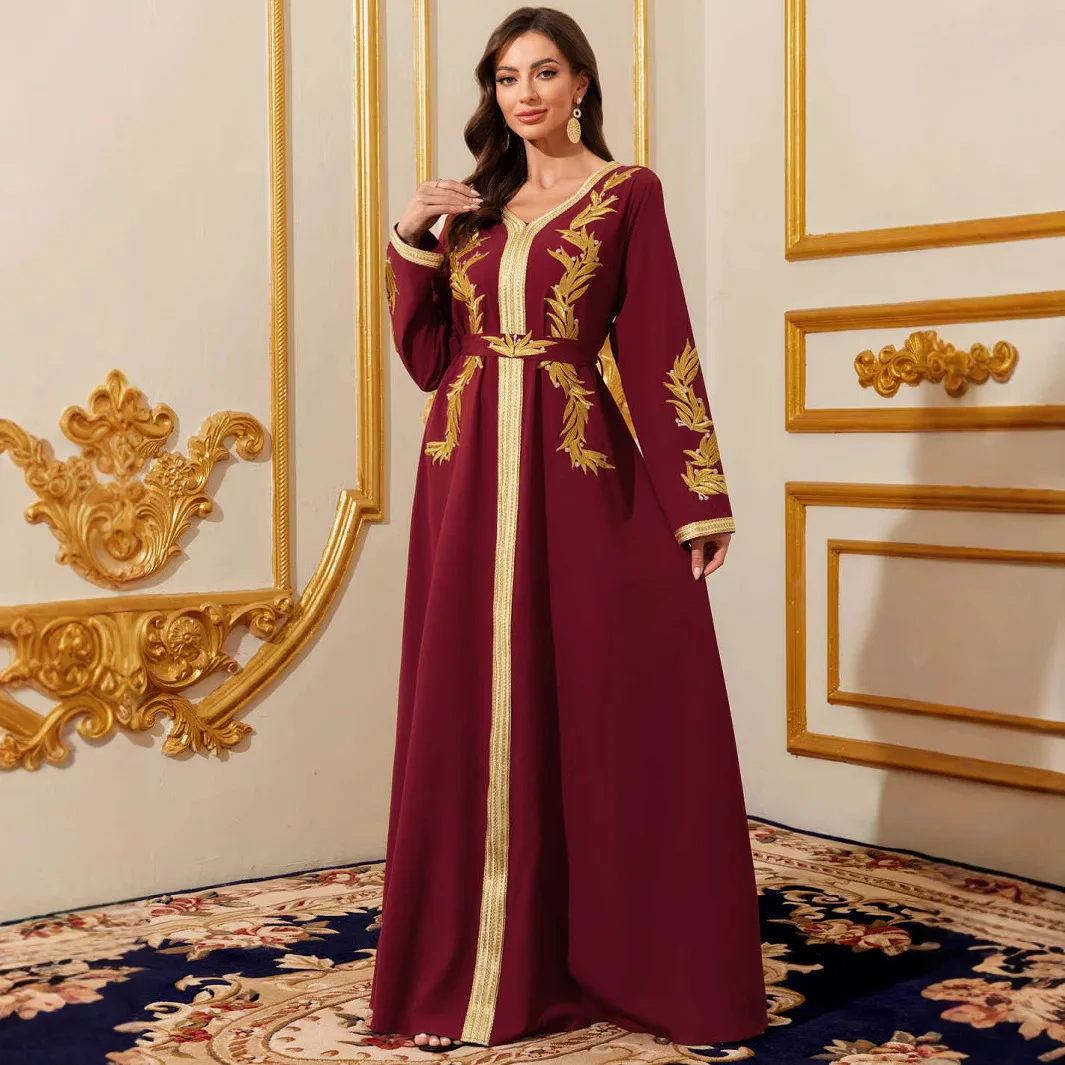 Dubai kaftan vestido feminino renda árabe manga longa moda vestido longo abaya ramadan dubai luxo islâmico elegante