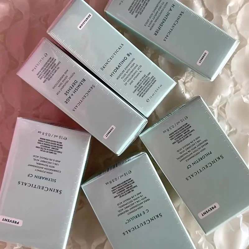 مصل تصحيحي نباتي 30 مل لمجموعة العناية بالبشرة، CE Ferulic، Phloretin CF، H.A.INTENSIFER، العناية ببشرة الوجه