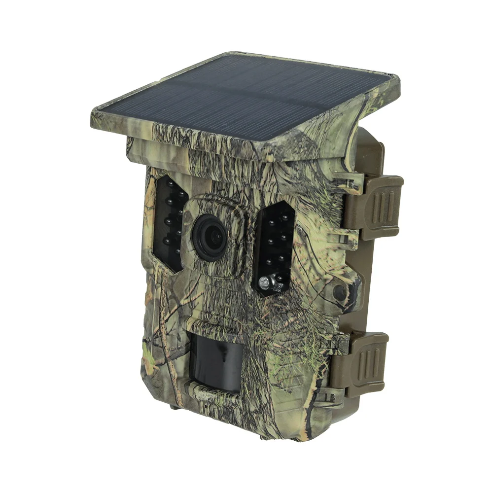 Wildlife Camera Solar Energy Trail Cam 4K with 1080P Night Vision Waterproof BT WiFi APP WiFi Enabled Hunting Camera 16MP Camera