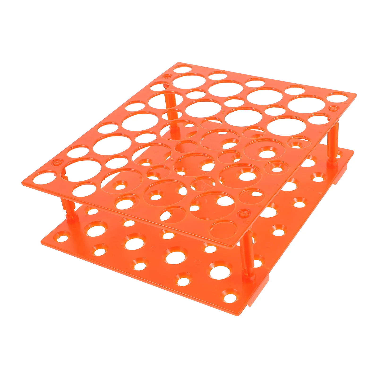 

50 Holes Tube Rack Detachable Durable 15Ml 50Ml Laboratory Holder Orange Scientific Experiment Equipment Rack Holder