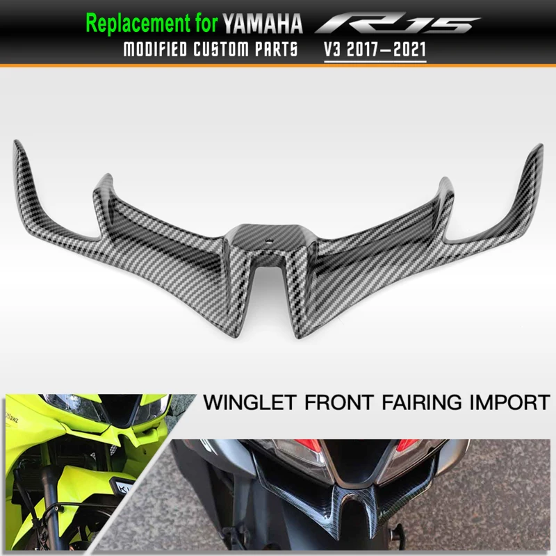 Front Fairing Winglet Front  Fairing Wing Cover Replacement for YAMAHA R15 V3 2017-2021 Front Fairing Winglet ABS Material