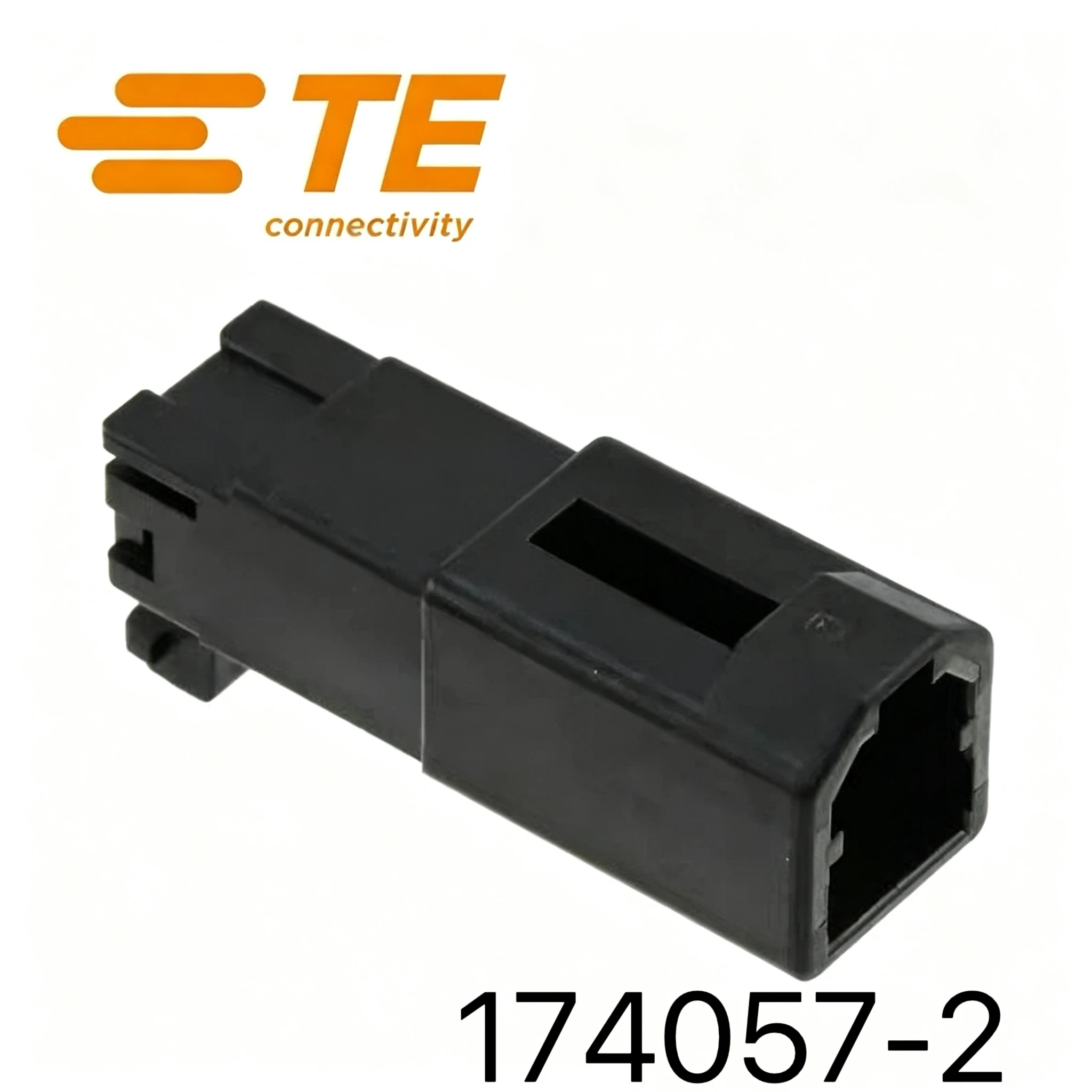 174057-2 TE pitch 2.6mm 2P single row Black wire-to-wire connector