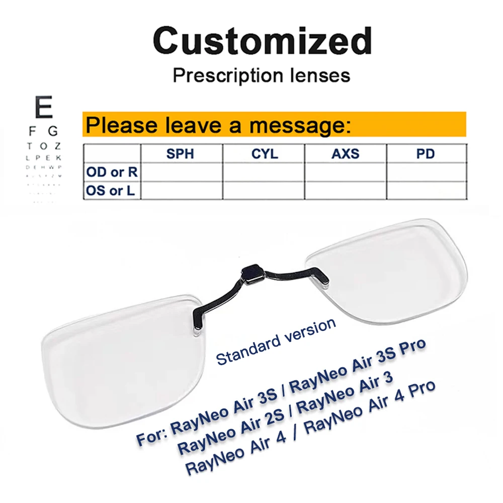 TCL RayNeo Air 1S/2/Air 2S/Air 3S/Air3S Pro/4 Pro スマートグラス