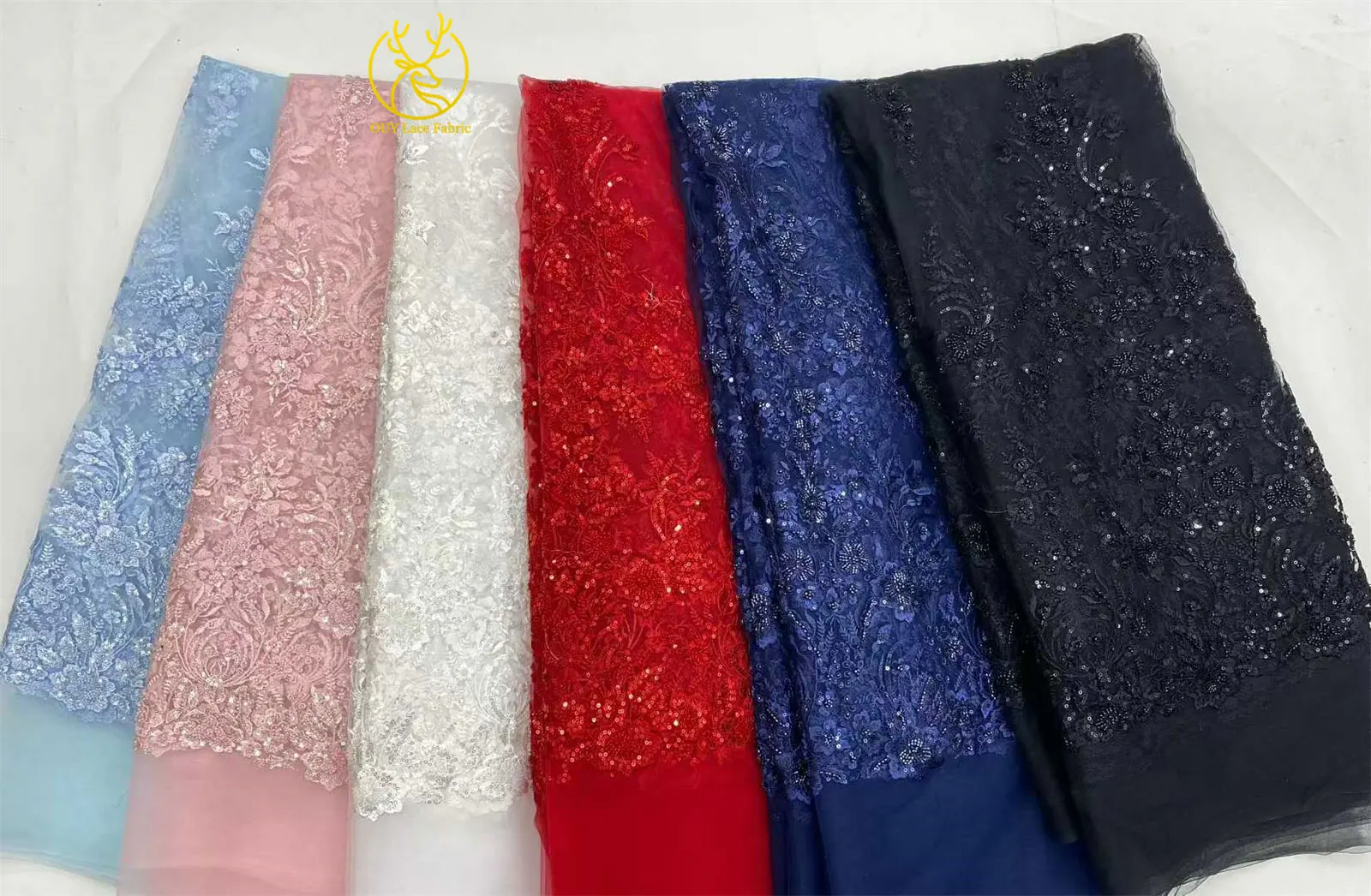 Tela de Encaje con Lentejuelas Bordadas Rojas Africanas para Novio, 5 Yardas, Tela de Encaje con Cuentas Francesas Nigerianas para Coser Vestidos de Novia