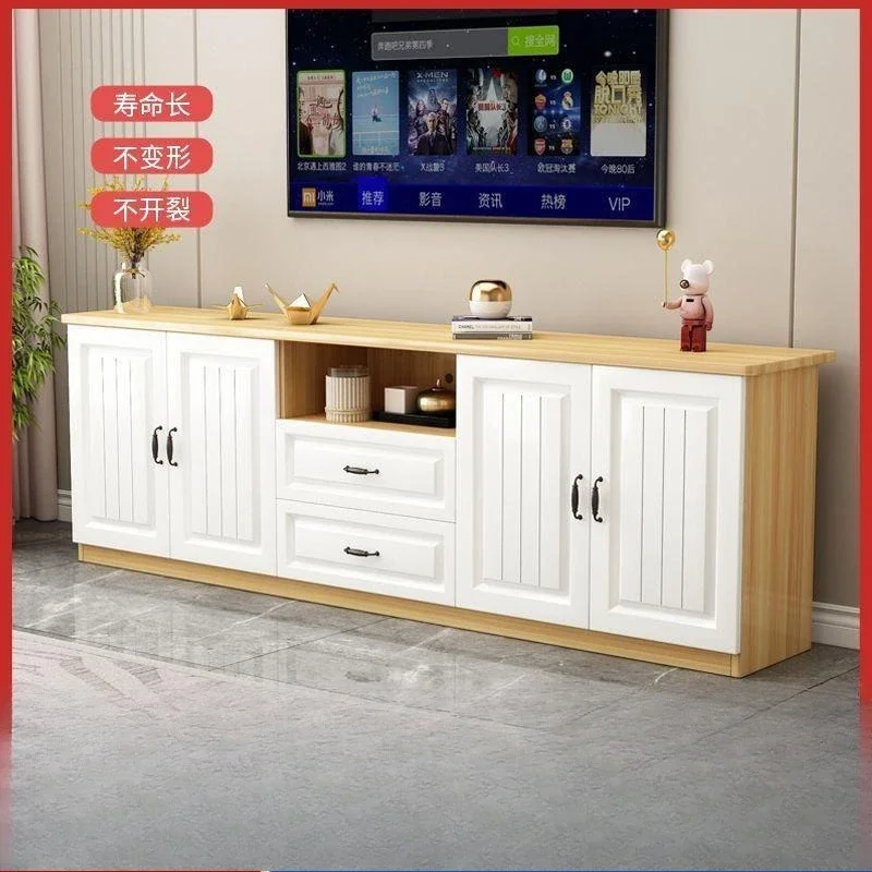 Solid wood TV cabinet, household rural storage cabinet floor cabinet, router locker, balcony cabinet