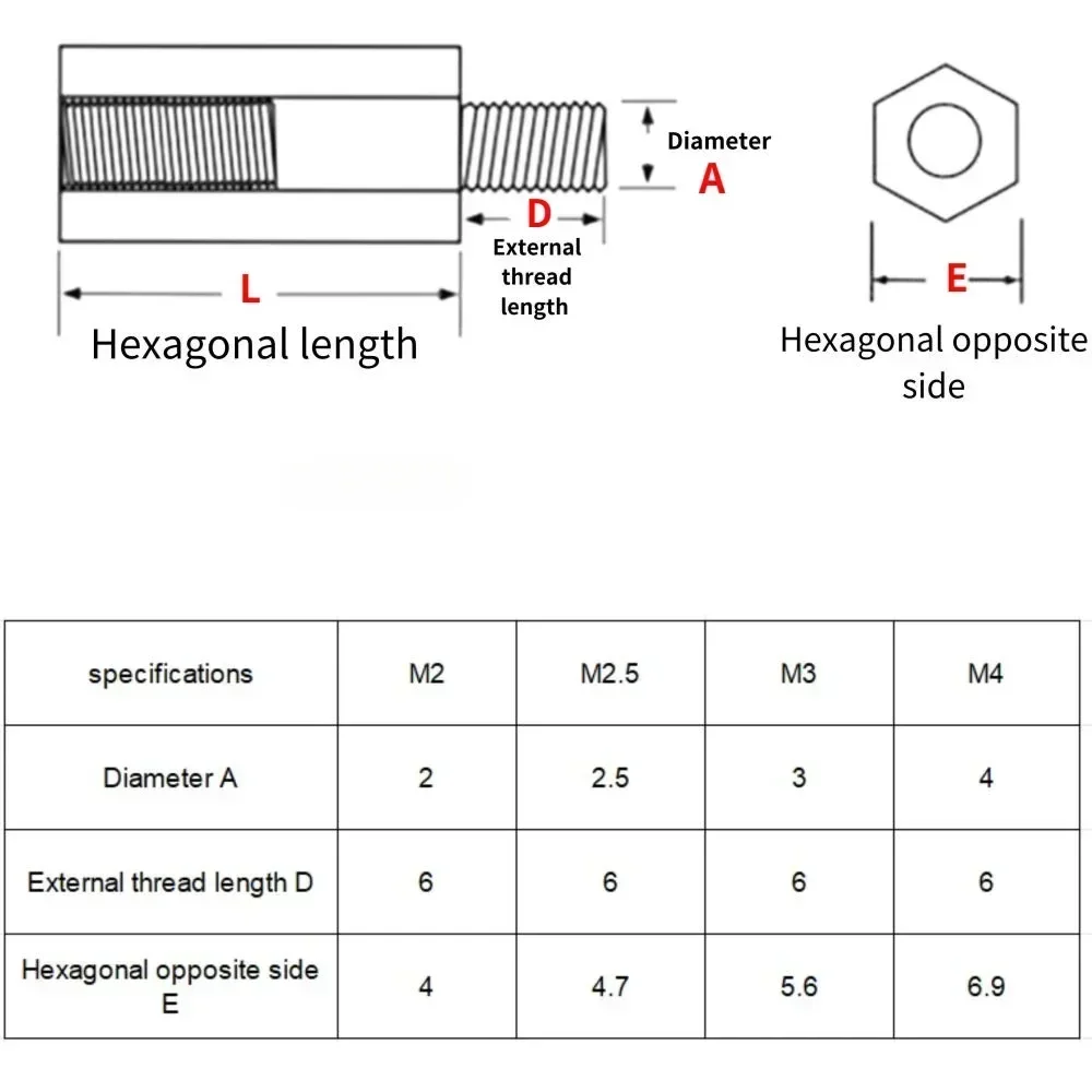 M2 M2 M2, 5 M3 M4 hitam nilon Hex Male Standoff Spacer terpasang pilar benang PCB plastik putih Motherboard segi enam baut jarak sekrup