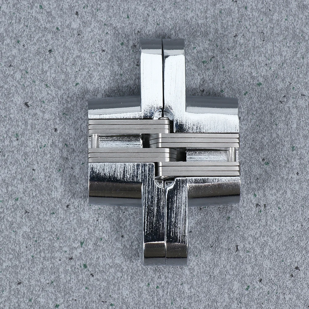 

2Pcs 304 Stainless Steel Hidden Hinge Concealed Type for Folding Door Cabinet Wood Countertop 180 Degree Opening