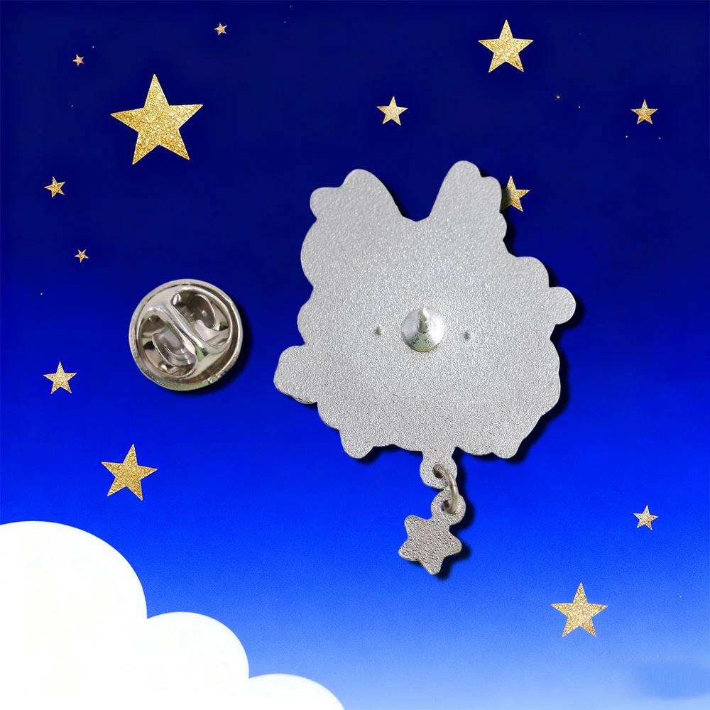 Dark Star Black Sheep Brosche, blaues, geflügeltes, niedliches Cartoon-Tier-Abzeichen, modischer Kragen-Schmuck, Emaille-Anstecker, Kleidungsaccessoires, Geschenke – Detail 3