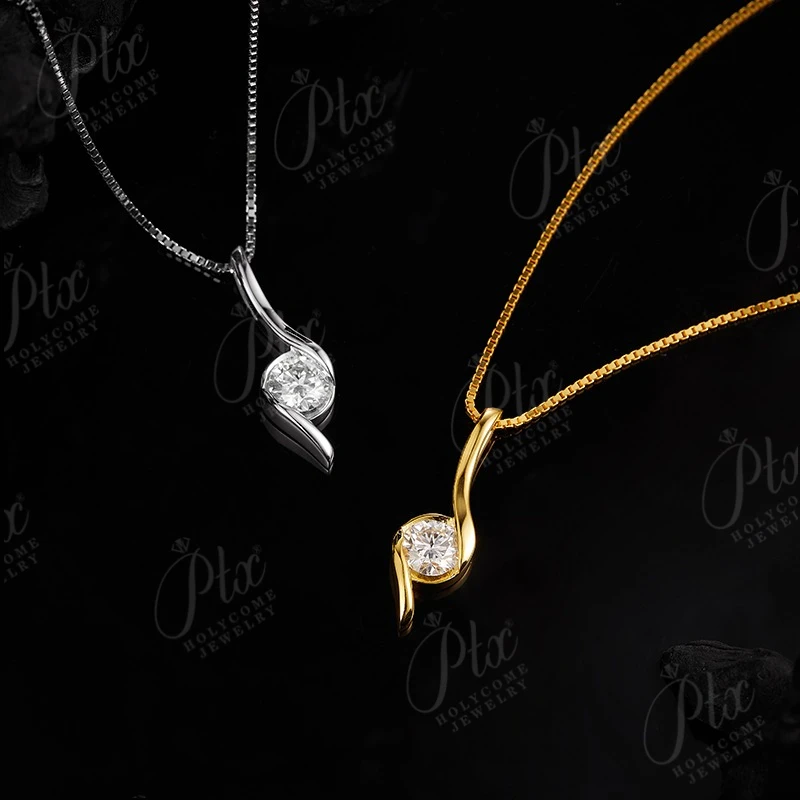 

Comma Necklace 925 Silver Gold-Plated Moissanite Necklace Exquisite Women's Jewelry Suitable for Banquet and Party Occasions