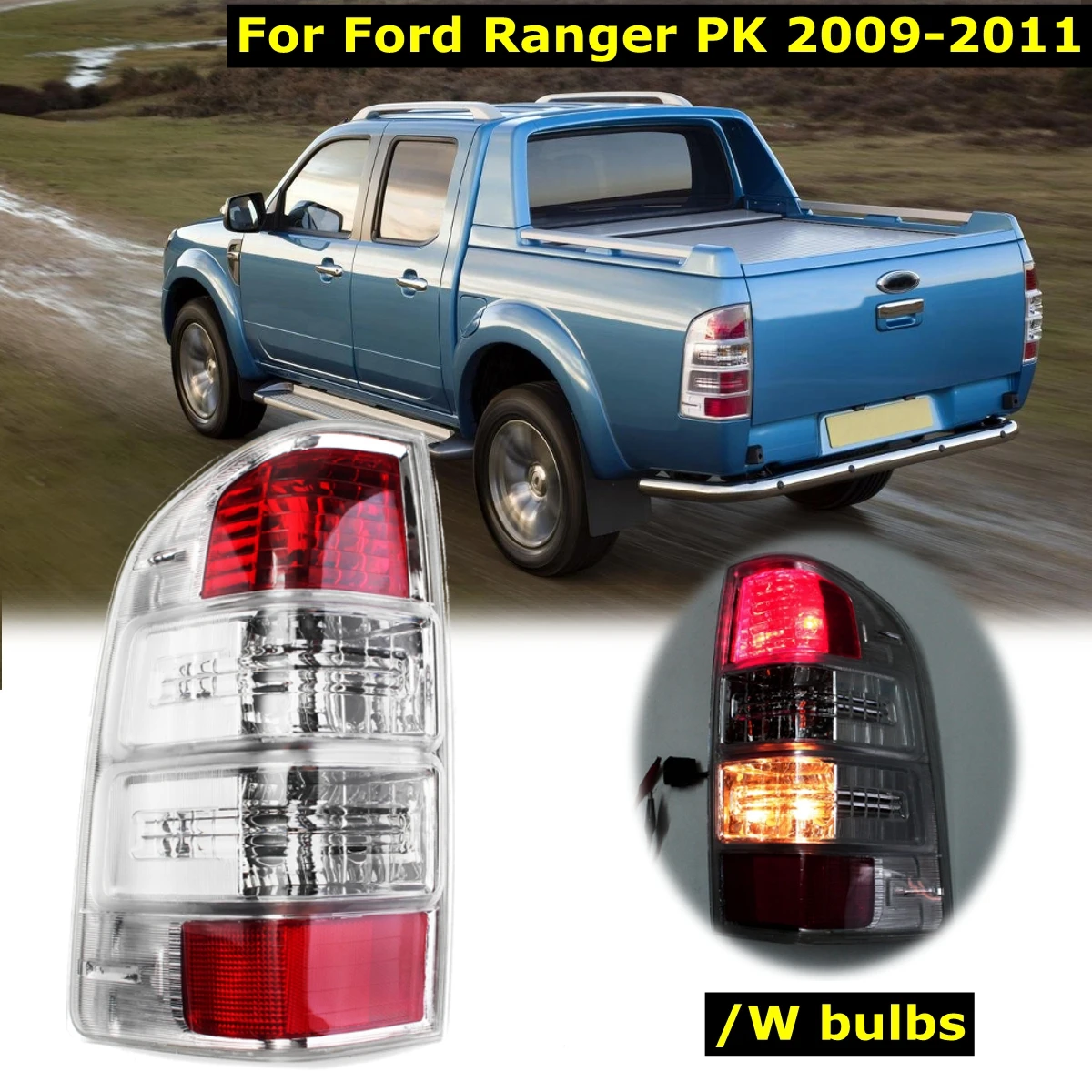 1 stücke LED Rücklicht Brems Lampe Rückleuchten mit Glühbirne Kabelbaum Für Ford Ranger Pickup Ute 2008 2009 2010 2011