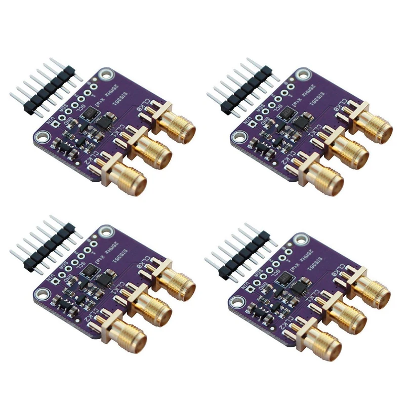 

New-4X Si5351a I2C 25 МГц тактовый генератор коммутационная плата от 8 кГц до 160 МГц для Arduino D9I2