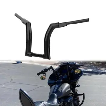 適用於哈雷戴維森 Softail Fat Boy Bob Breakout Slim FLSTF 2015-2020 Touring Road King 的 12 英寸、14 英寸、16 英寸 Z 型直把摩托車車把 6 最佳銷售 哈雷戴維森肥仔 - №5