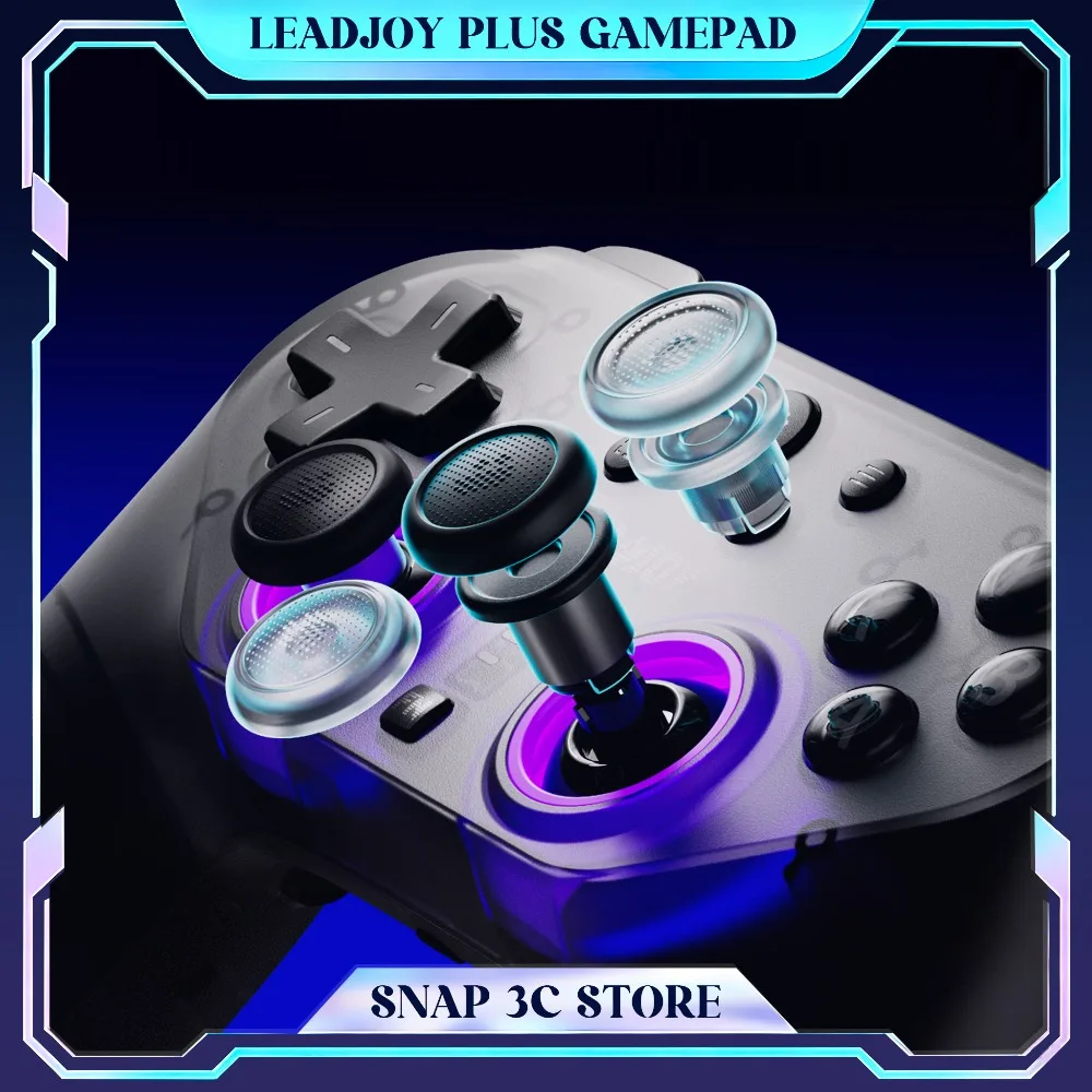 Leadjoy Saber Plus Wireless Gamepad TMR Joystick 1000Hz Polling Rate Hall Effect Trigger 3-Mode Game Controller for Switch PS4
