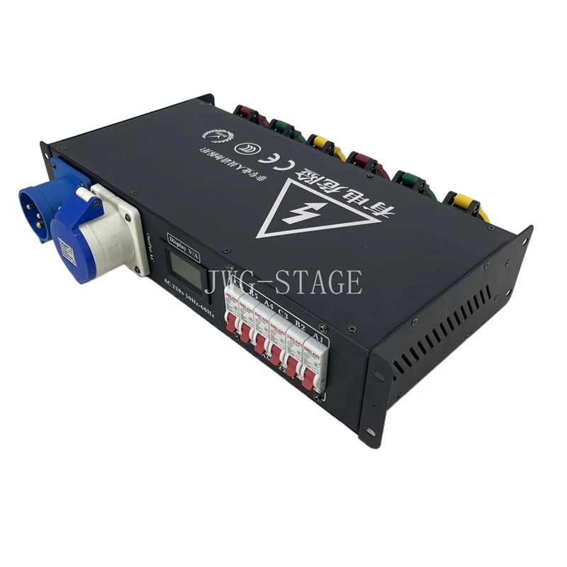 Распределительная коробка звука сценического освещения, большой экран, выход 16 А, 6-контактный блок питания