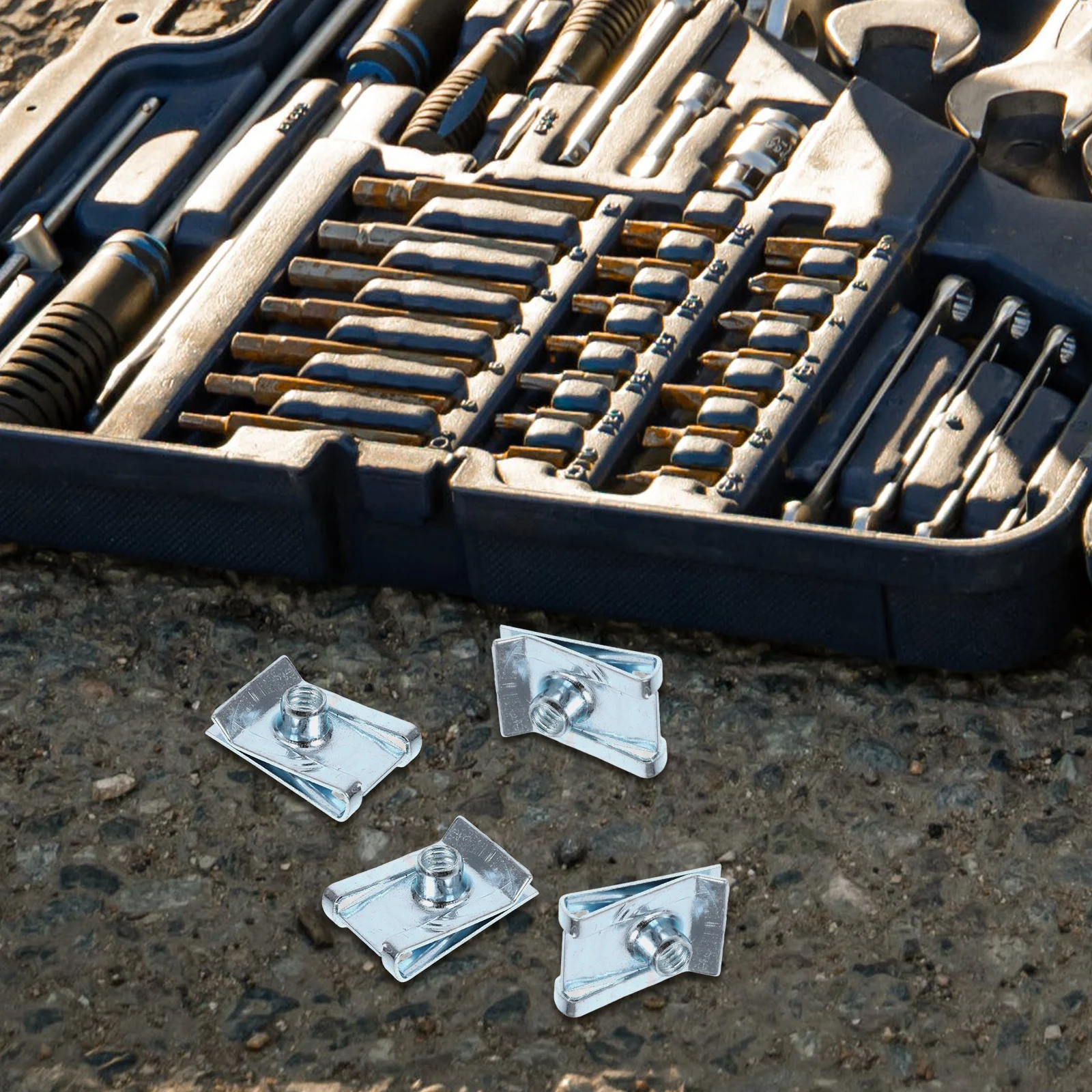 

10pcs M5 U Nut Fasteners Spire U Clip For Panel Motorcycle Manganese Steel Self Tapping Nut Automotive Interior Clips