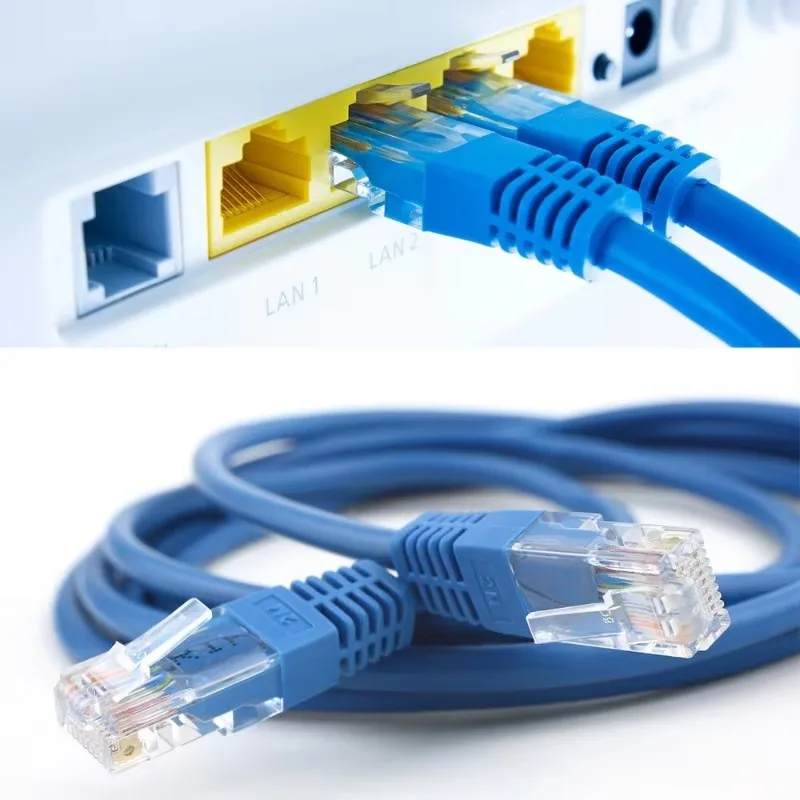 1-50Pcs RJ45 CAT6 CAT5e Pass Through Connectors Crystal End Gold-Plated 8P8C Crimp UTP Standard Ethernet Network Modular Plug