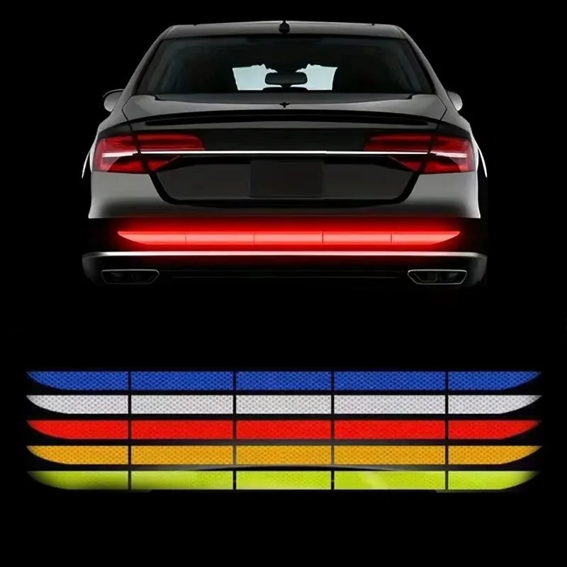 Car Night Reflective Warning Safety Sticker Anti Collision Warning Reflective Sticker For Automobile Trunk Exterior Accessories