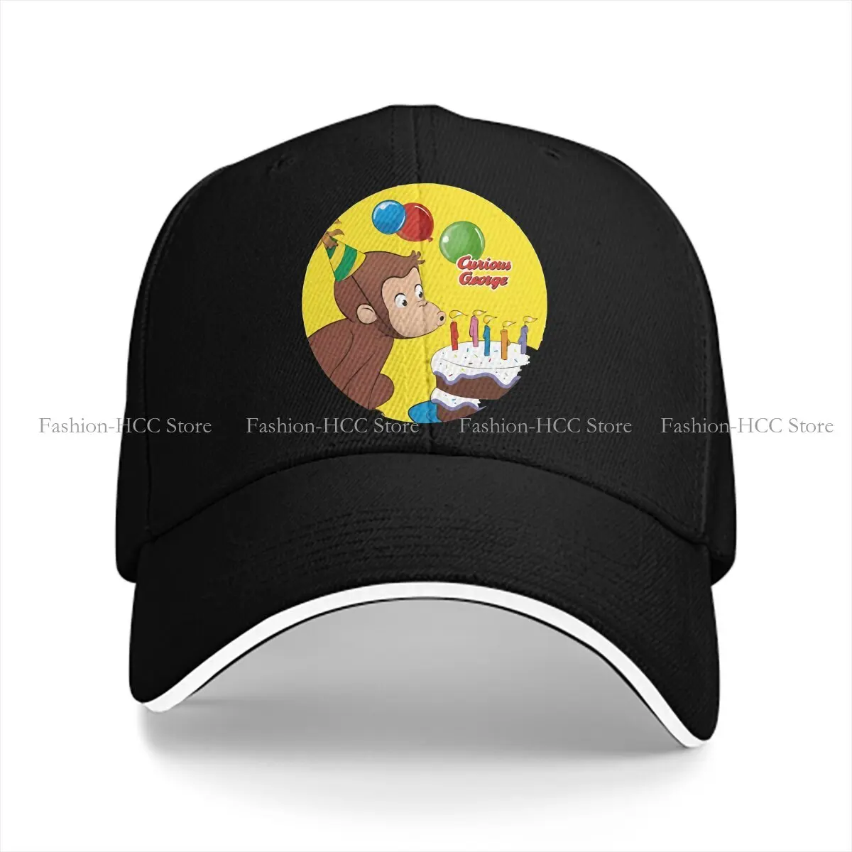 Blow Out Candles Baseball Cap Men Hats Women Visor Protection Snapback Curious George Cartoon Caps