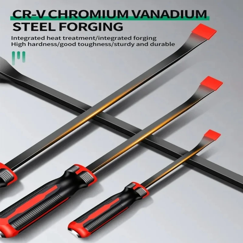 8-24inch Multi-Function Long Tire Crowbar 30° Tire Replacement Tool Car Pry Bar Heavy Duty Crowbar CV-R Removal Hand Tools