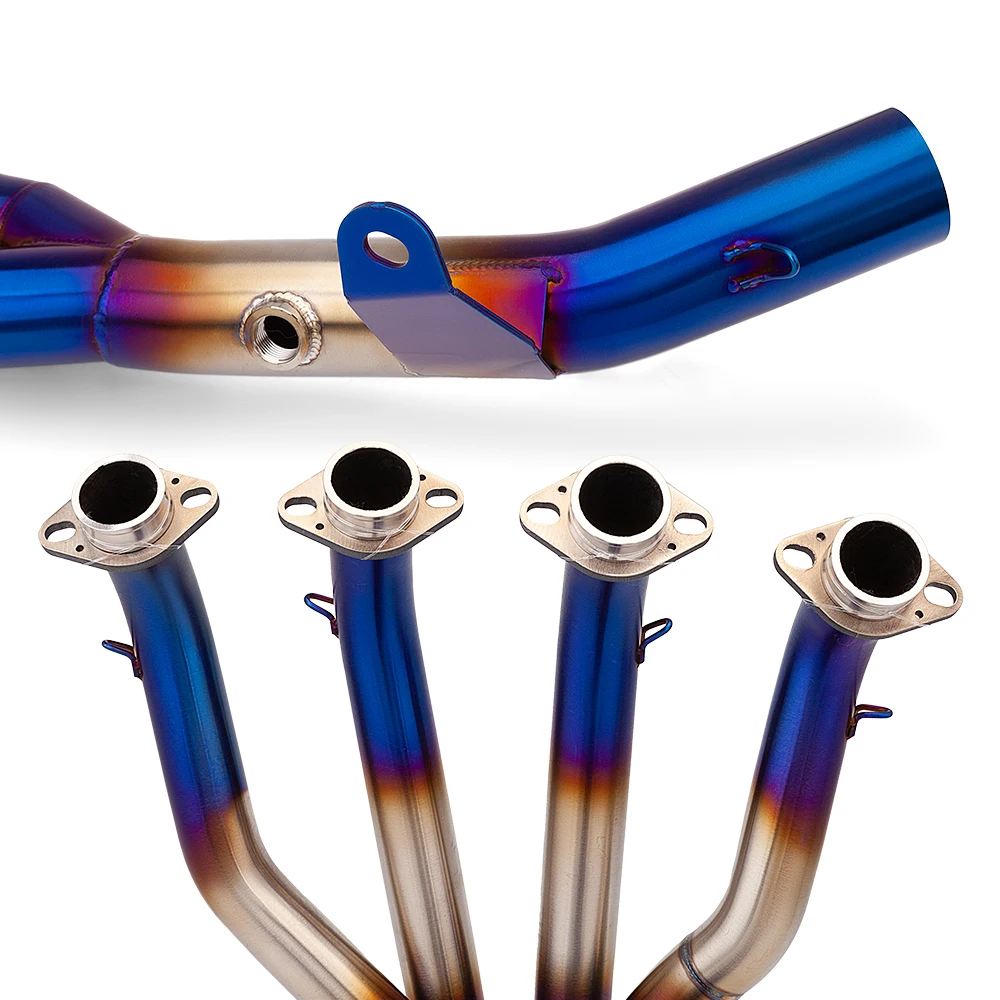 ل z900rs الانزلاق على الكوع دراجة نارية نظام العادم الكامل رأس ربط الأنابيب أنبوب العادم الهروب موتو #3