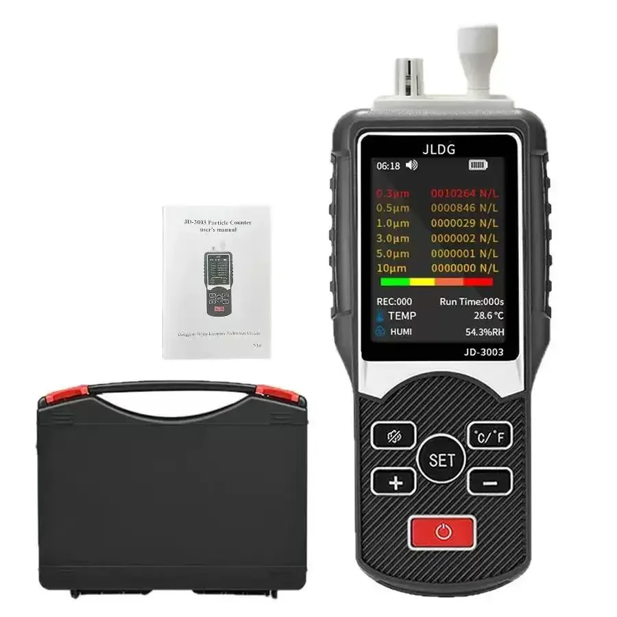 6-Channel Dust Particle Counter Particulate Matter Tester Air Quality Monitor