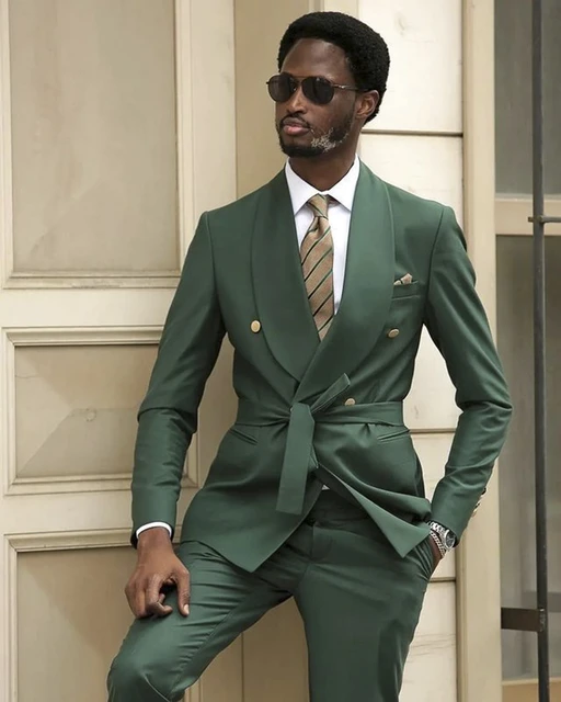 Traje verde para hombre sale