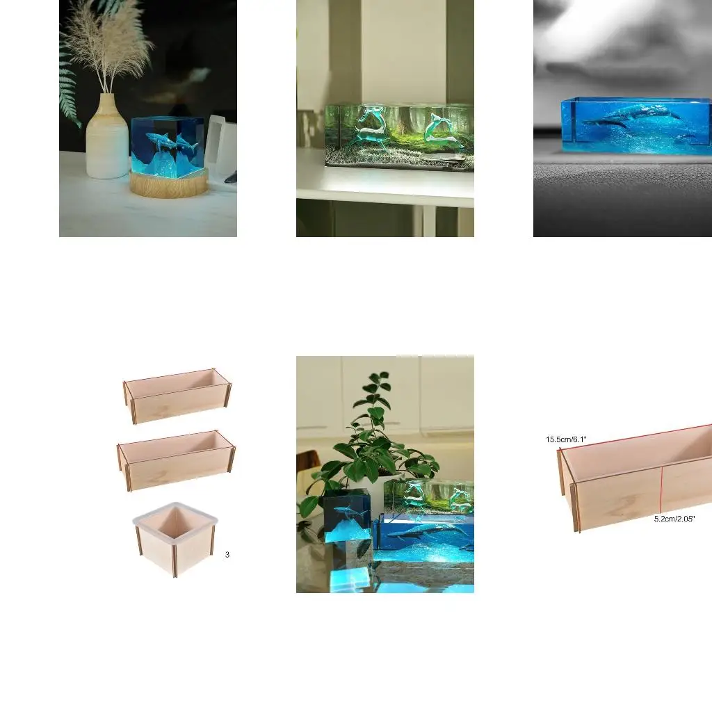 Square Rectangle Silicone Mold Dried Flowers Plant UV Epoxy Resin Mould For DIY Pendant Jewelry Making