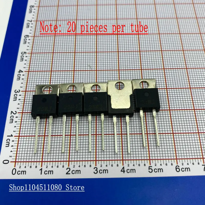 5 PCS/resistor de filme grosso de potência TO-220 resistor refrigerado a água de estado sólido TR35-25RJ 35W25RJ marcado como 25RJ 5% TR35JBE0250 RTP35