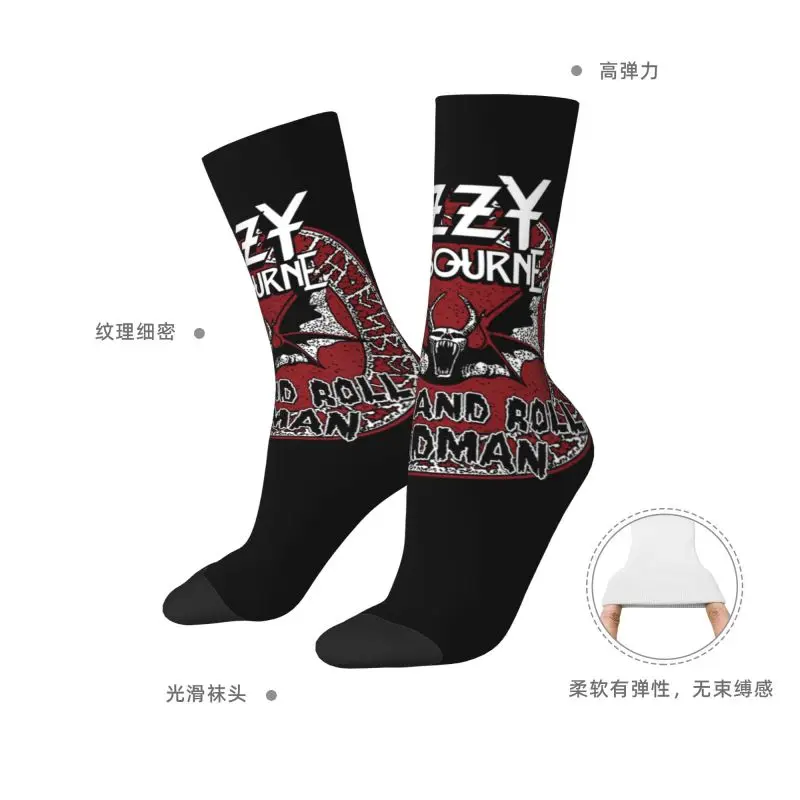 Ozzy Osbourne British Rock Heavy Metal Singer Dress Socks Men's Women's Warm Fashion Novelty Crew Socks