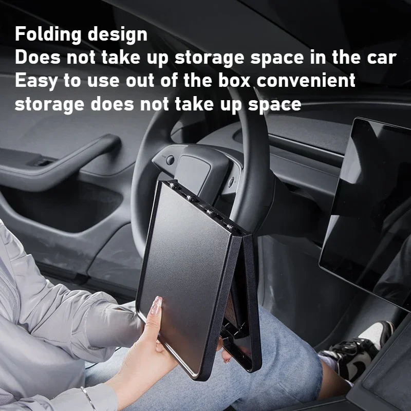 Center Control Tray Table Office Folding Tray for Tesla Model Y/3/3+ Model Y Juniper Small Dining Desk Portable Car Accessories