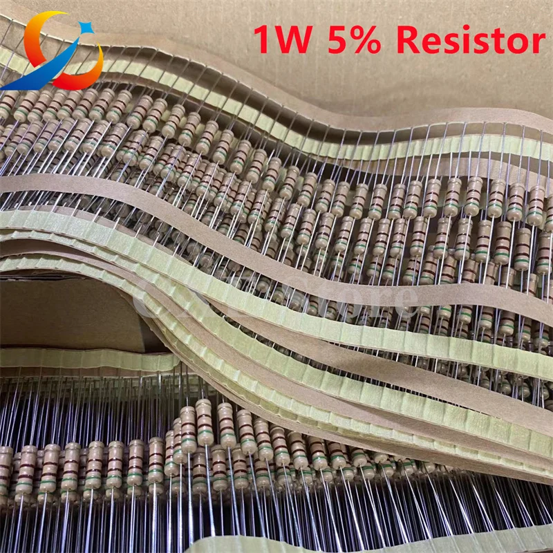 

500PCS 1W 5% Resistor 0.1R 1R 2R 5.1R 10R 12R 15R 100R 120R 220R 470R 510R 560R 680R 1K 1.2K 2K 3K 4.7K 5.1K 100K 470K 1M NEW