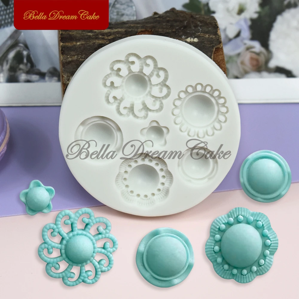 

3D Mini Jewelry Brooch Design Silicone Mold Chocolate Fondant Mould Cake Decorating Tool DIY Clay Craft Model Baking Accessories