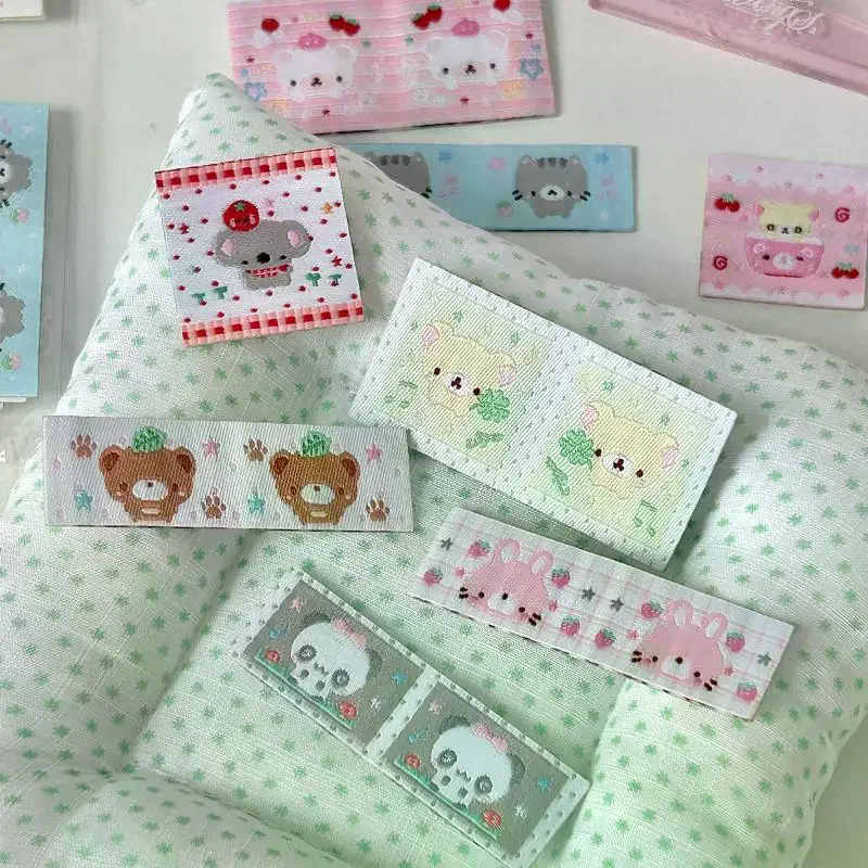 

Cute Label Index Sticker Embroidery Self Adhesive DIY Sticker Material Pack Label Diary Album Decorative Stationery Stickers