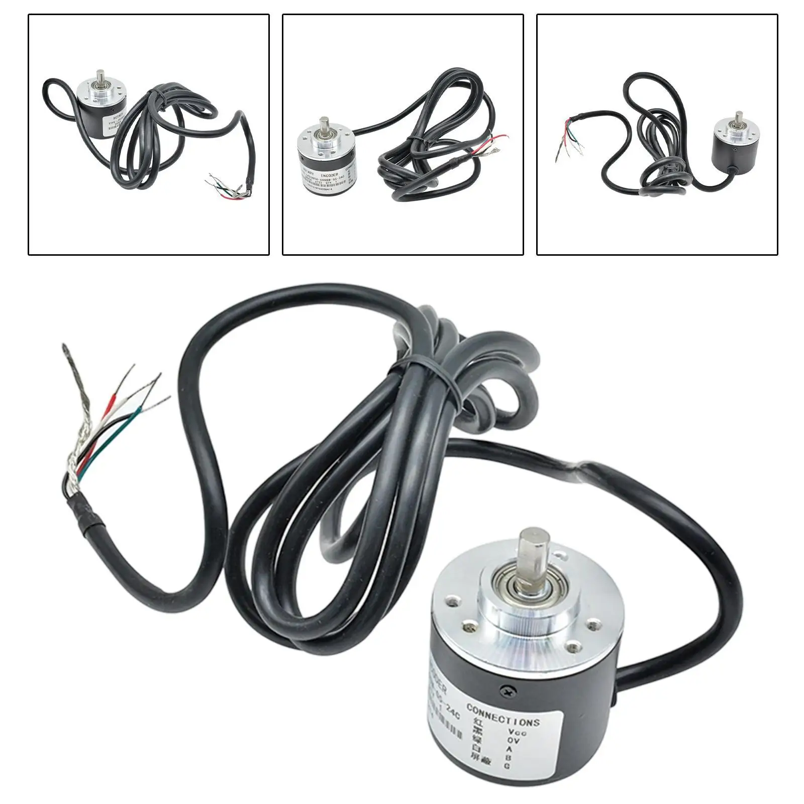 Incremental Rotary 2-phases 600P/R Length Measure Multipurpose Small Size 6mm Shaft 5V-24V for Student Robot