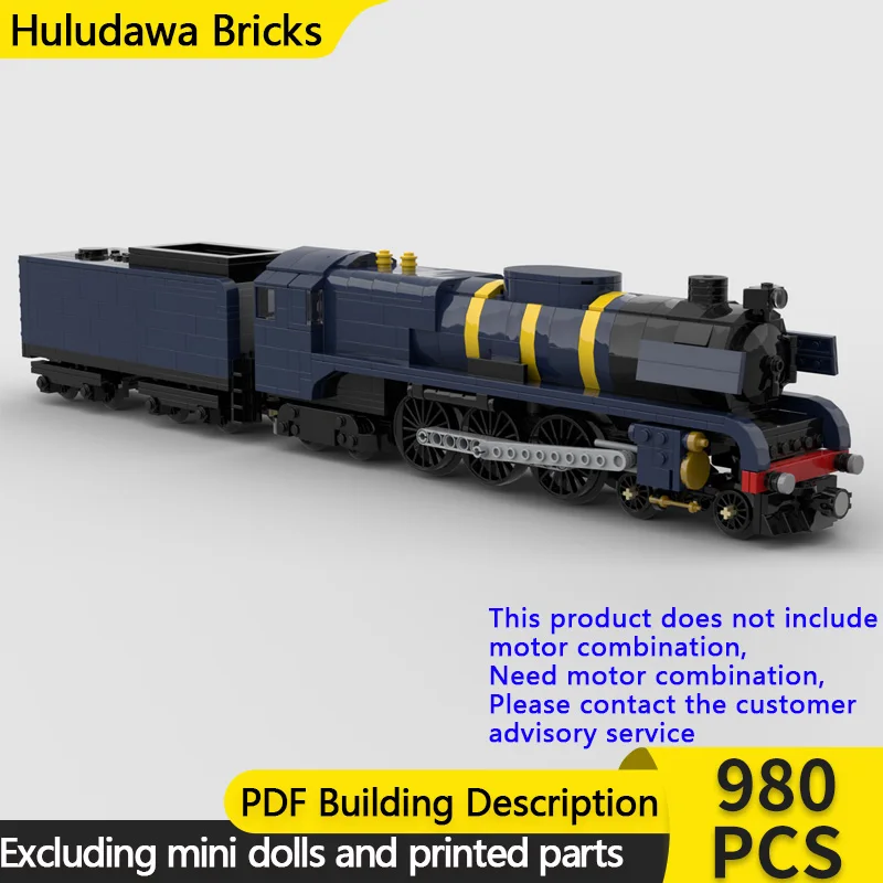 

City Car Model MOC Building Bricks Railway 8 Wide R771 Train Modular Technology Gifts Holiday Assemble Children Toys Suit