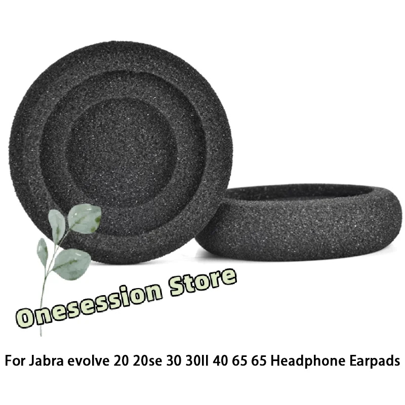Coussinets d'oreille de remplacement en mousse à mémoire de forme pour casques Jabra Evolve 20, 20se, 30, 30 II, 40, 65 – Confort respirant