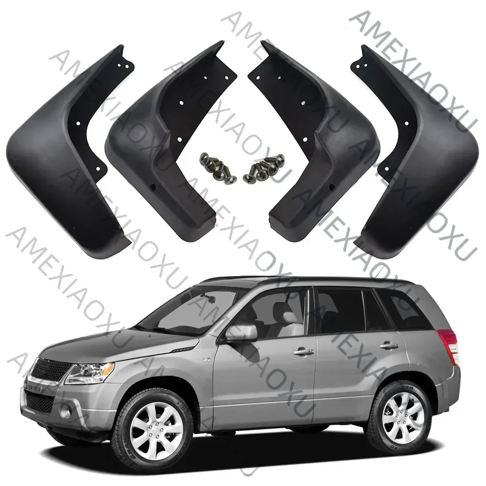 4 Mud Flaps For For Suzuki Grand Vitara Nomade Escudo SZ 2006 - 2015 Splash Guards Front Rear 2008 2009 2010 2011 2012 2013 2014