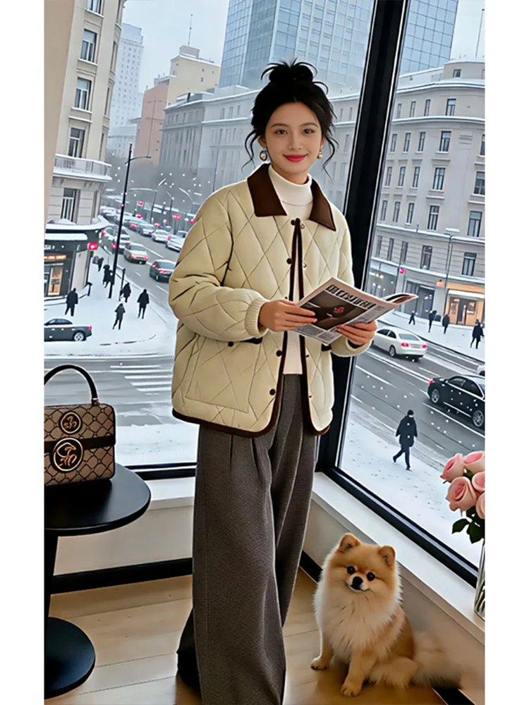 

Утепленная женская куртка средней длины с капюшоном и съемными элементами, теплая, хлопковая, для осени и зимы, новая, стильная, высококачественная, модная.