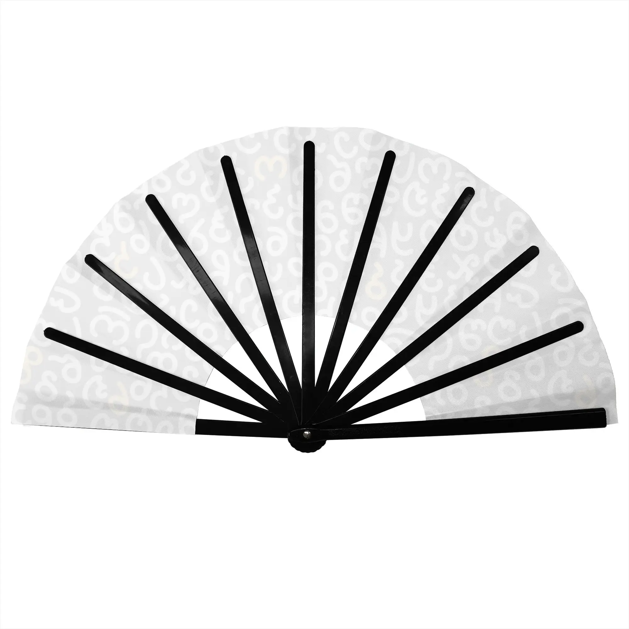 Georgian Letters Traditional Folding Fan Oriental Art Georgia Patriotic Gift High-Quality Fans Gift Elegant Decorative Hand Fan