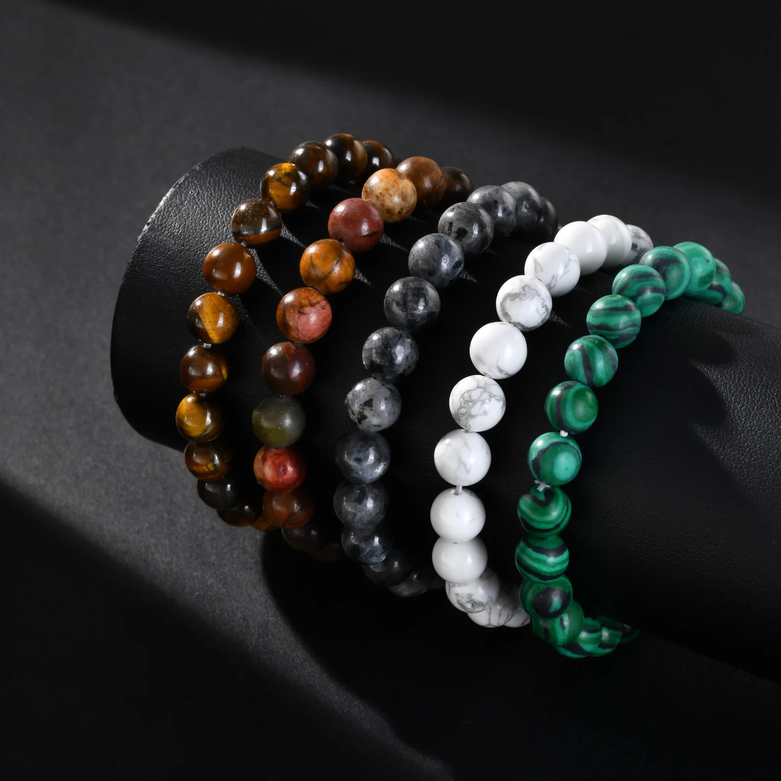 Reiki Blue Beaded Bracelet for Men,Natural Stone Blood Circulation Stimulate Health Bracelet,Yoga Energy Jewelry Gift