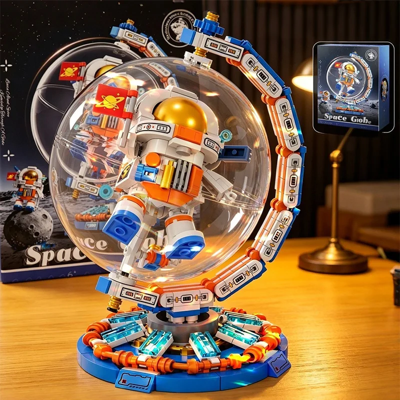 Space Astronaut Globe Building Block Spaceman Astronaut Building Block Children Toy Birthday Gift Christmas Gift