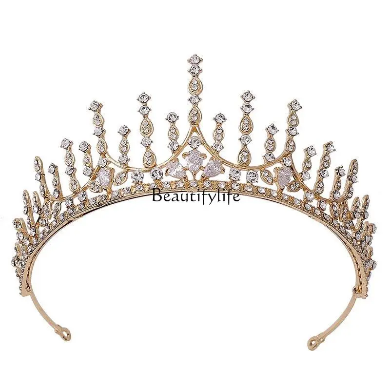 

Crystal crown headgear 18-year-old adult ceremony Korean super fairy atmospheric crown bridal wedding accessories