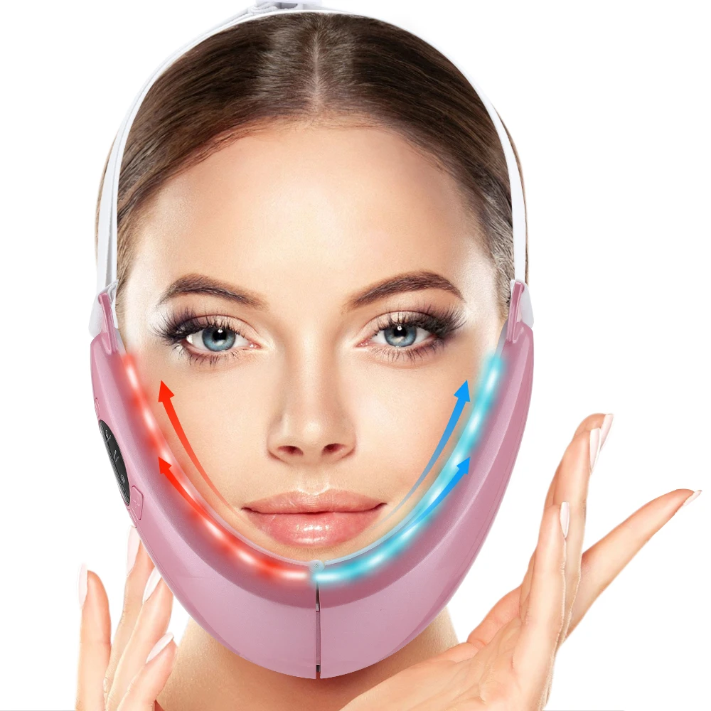 EMS Facial Lifting Device Face Slimming Vibration Massager Double Chin Removal V-Face Line Lift Belt Cellulite Jaw Instrument