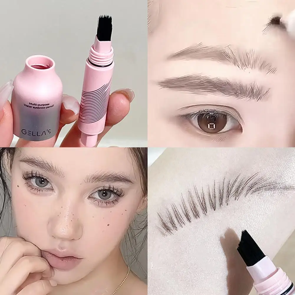 Hair Flow Liquid Water Eyebrow Pencil Hairline Contour Brush Natural 3d Eyebrow Dye No Smudge Waterproof Long-lasting For B M5i9