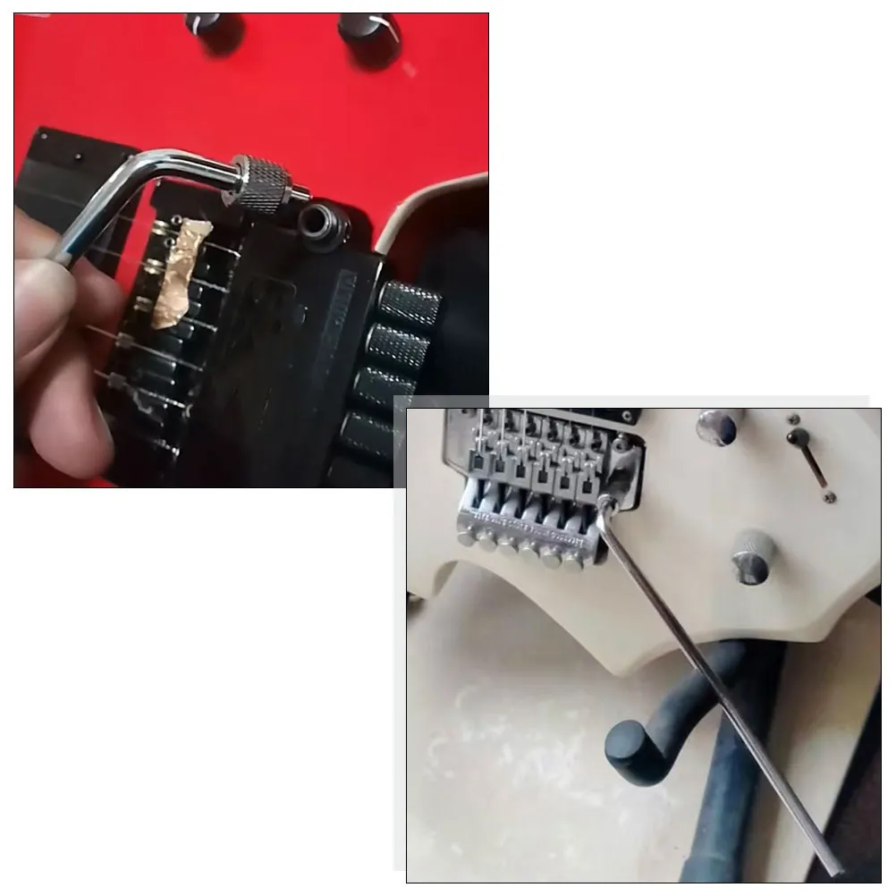3Pcs Double Vibrato Arm Electric Guitar Tremolo Bridge Replacement Whammy Bar Heavy Duty Metal Thread Tremolo Arm Guitar Supply