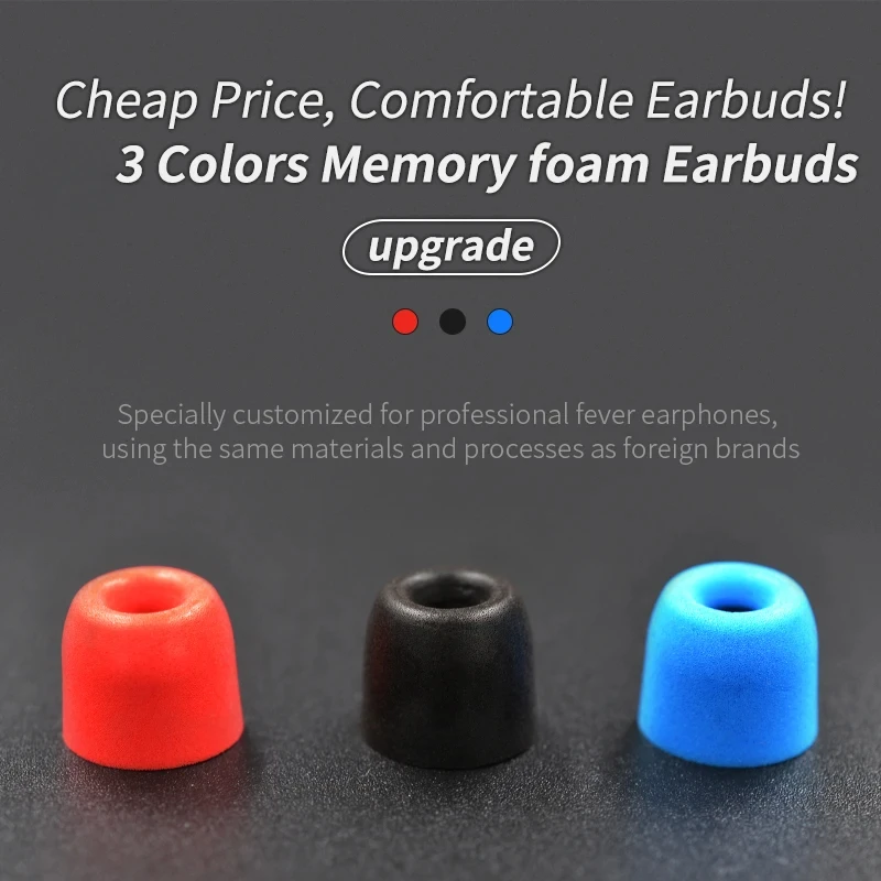 KZ Ersatz-Ohrstöpsel aus Memory-Schaum (6 Paare), ultraweiche, langsam zurückfedernde Schaumstoff-Ohrstöpsel für KZ ZSX EDXPro PR3 CCA QKZ In-Ear-Monitore