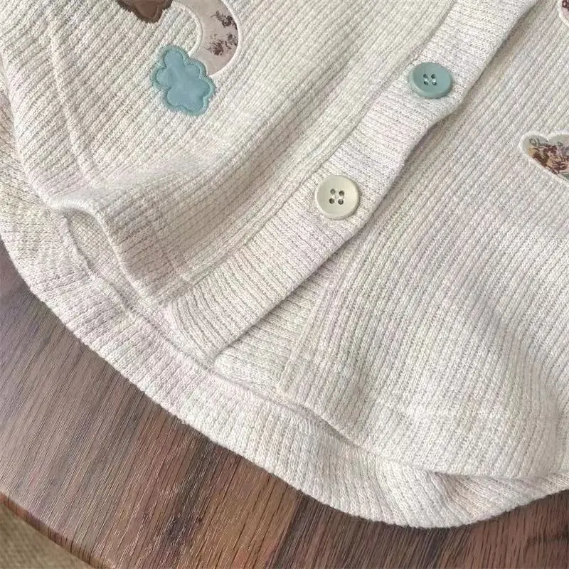 2026 Autumn and Winter Baby Knitted Cardigan Baby Girl Tops Toddler Winter Baby Style Warm Sweater